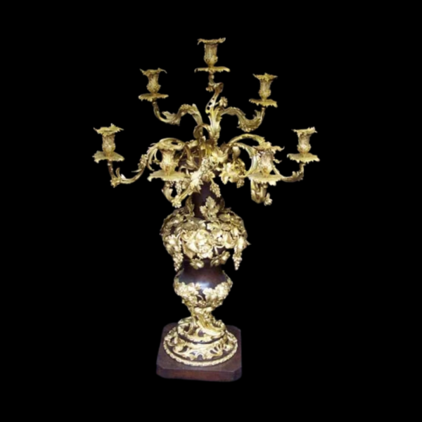 bronze and gilt candelabra