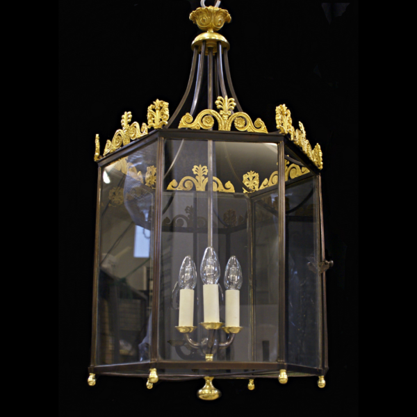 bronze and gilt lantern