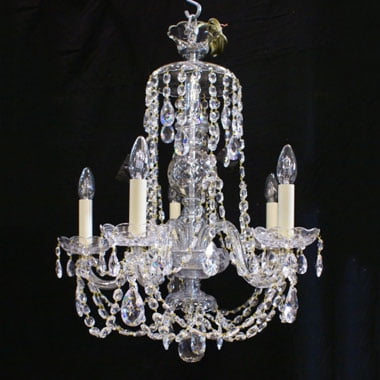 small glass chandelier