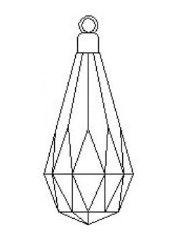 Early metal capped pendant drop