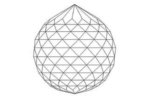 Facetted finial ball