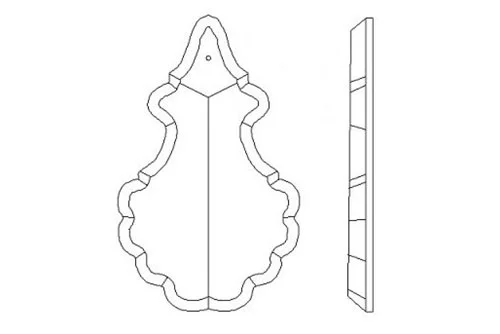 French slab drop or pendalogue
