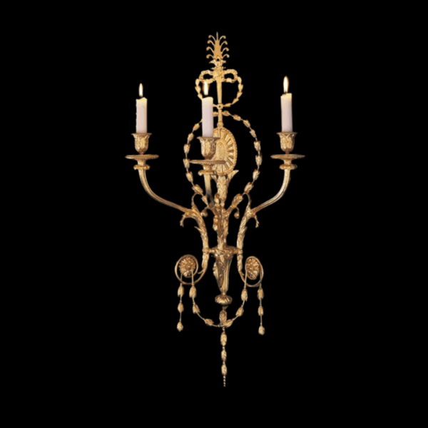 gilded adam wall light