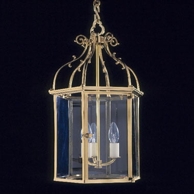 brass hexagonal lanterns