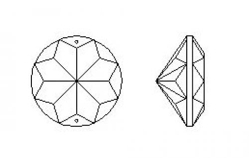 Round flatback button