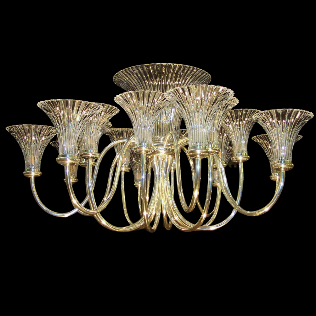 trumpet shade chandelier