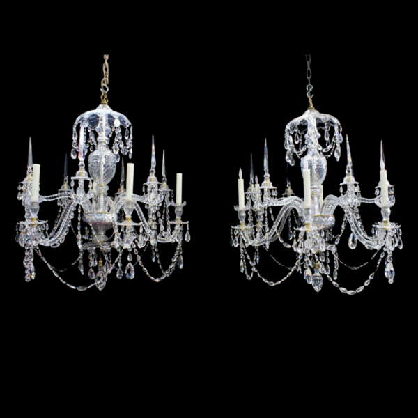 Pair of adam chandeliers