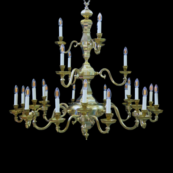large brass flemish chandelier