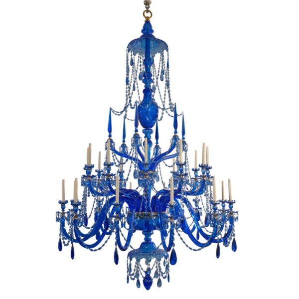 blue adam chandelier