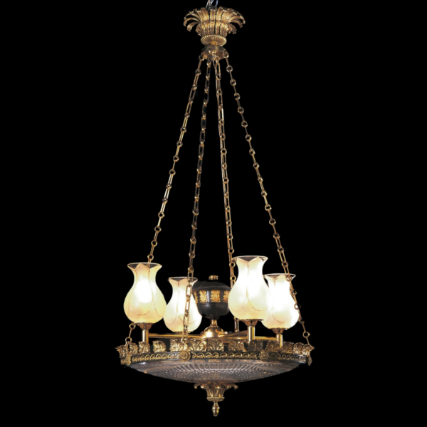 Gilt and Bronze dish light