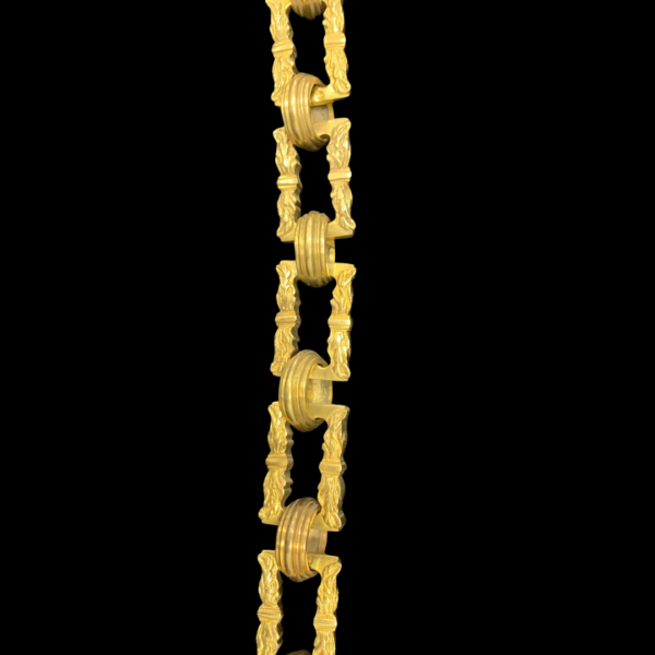 Brass Fancy Rectangle Split Link Chain