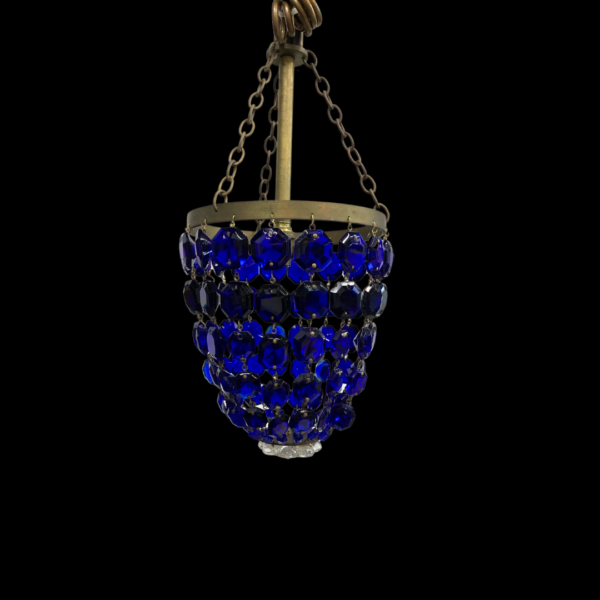 small blue glass pendant