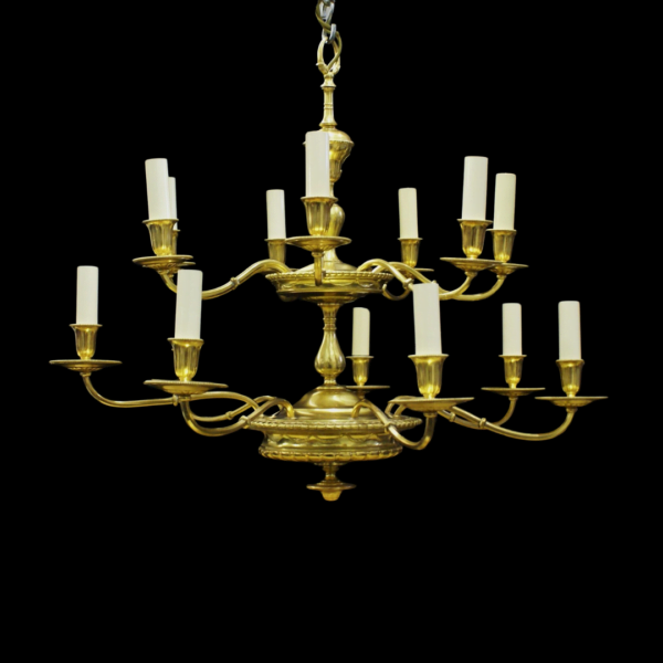 14 light brass chandelier