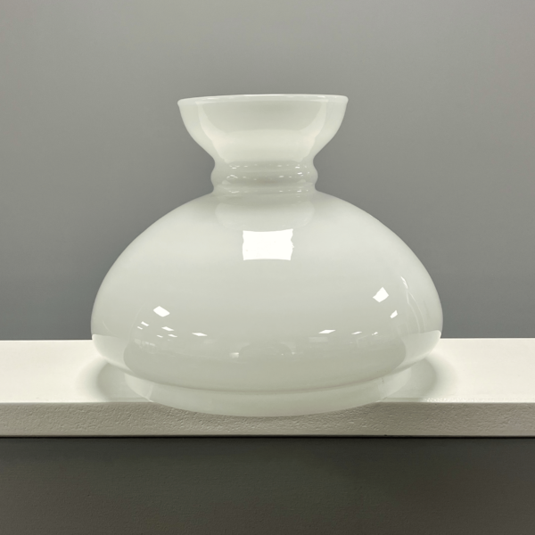 White Glass Oil Lamp Shade