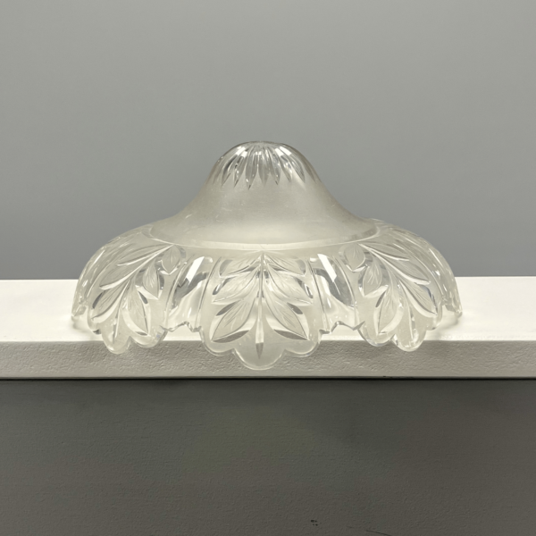 Large Epergne Frosted Cut Dish