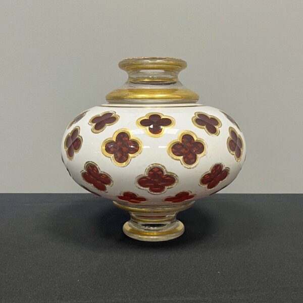 Ornate Enameled Gilded Round Shade