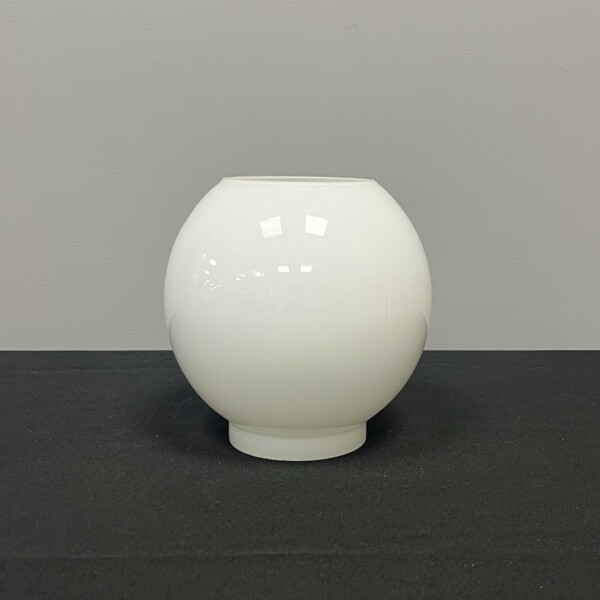 White Glass Globe Shade With Two Holes