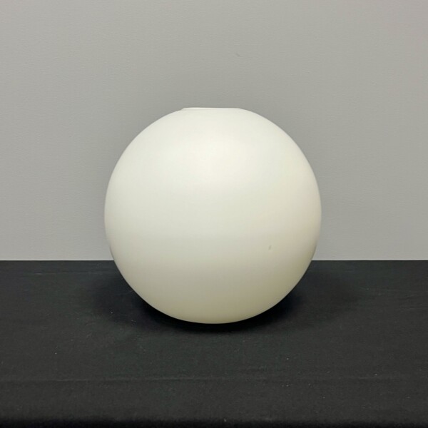 White Glass Frosted Globe Shade With Two Holes