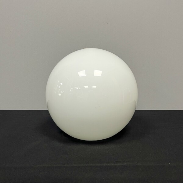 Large White Glass Globe Shade with Two Holes