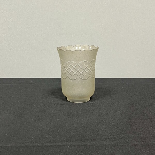 Etched and Frosted Shade with Scallops