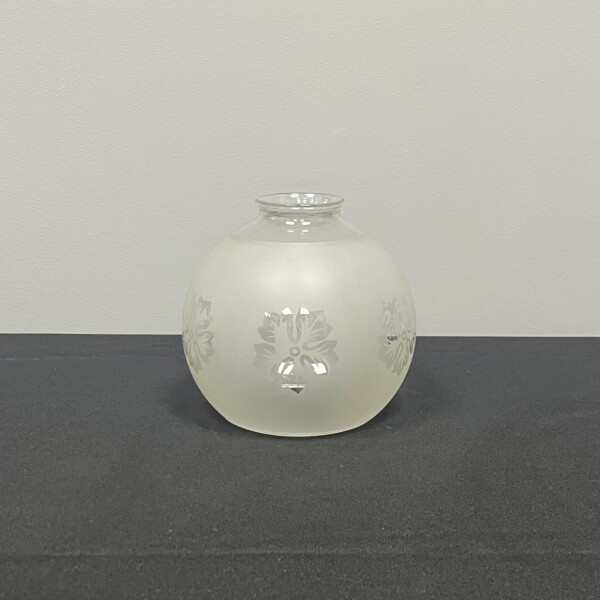 Semi Frosted Etched Globe Shade with Two Holes