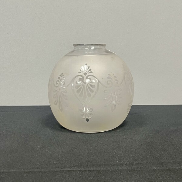 Semi Frosted Etched Globe Shade with Two Holes