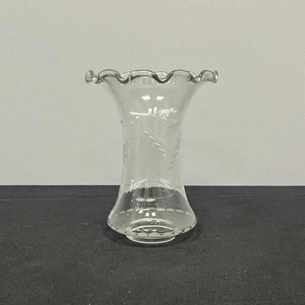 Etched Trumpet Shade with Frilled Edge