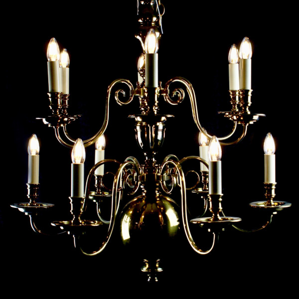 12 Light Dutch Ex-Skinners Hall Chandelier