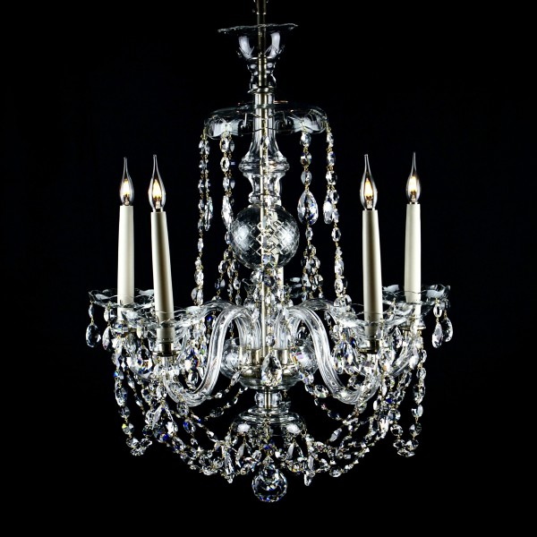 5 Light Bohemian Crystal Chandelier