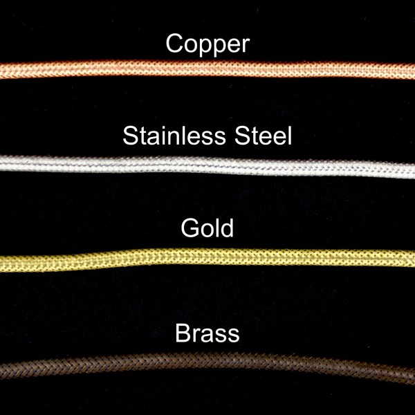 Metallic braided 3 core 0.75mm flex cable