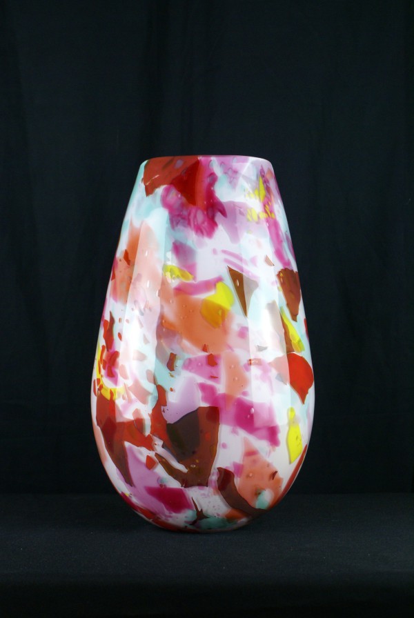 Multi-Coloured Glass Vase