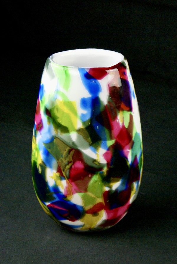 Multi-Coloured Glass Vase - Image 4