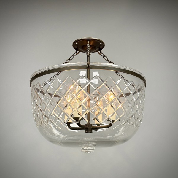 Hand cut bowl pendant