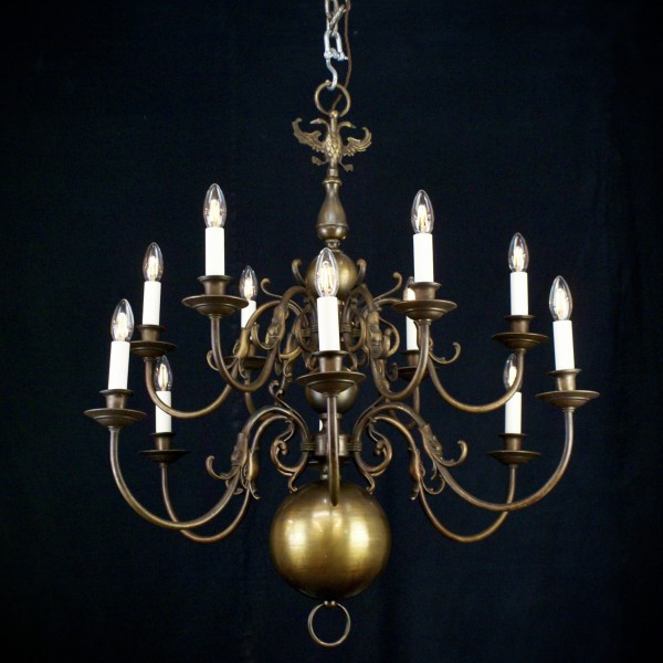 Flemish Style 12 Light Chandelier