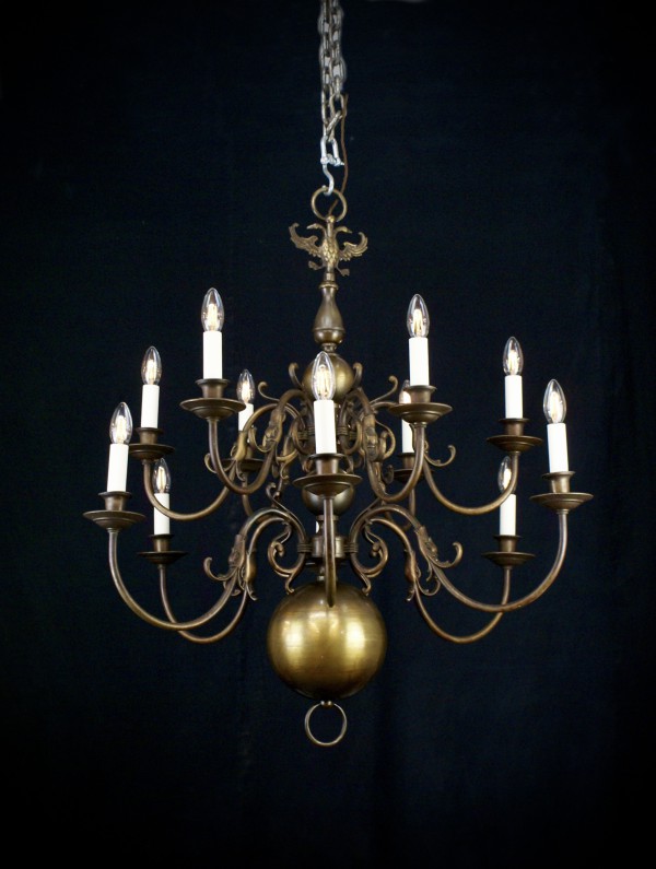 Flemish Style 12 Light Chandelier