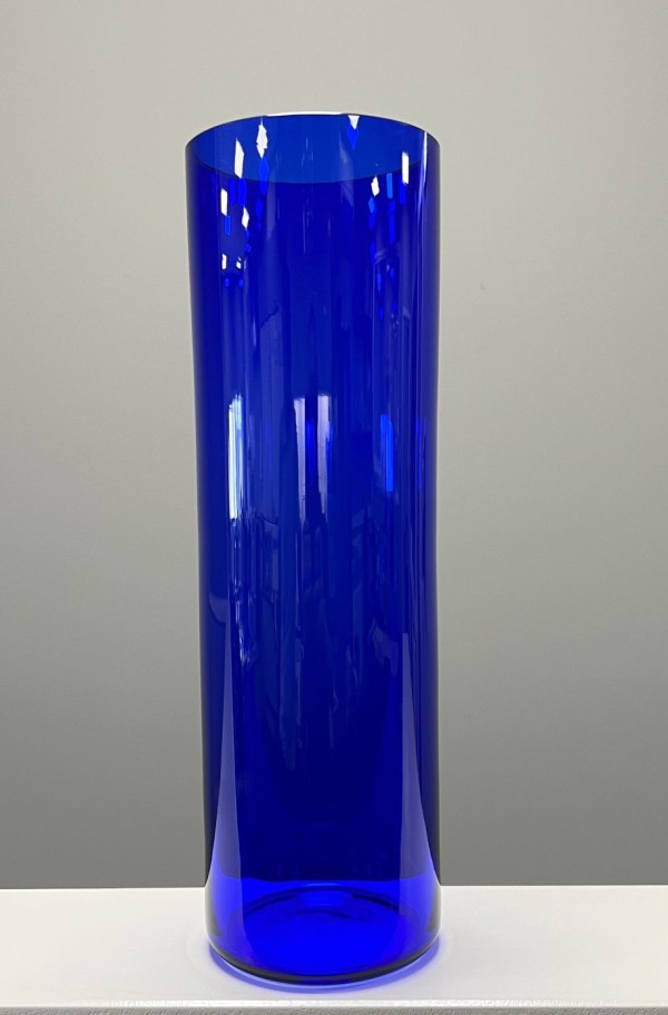 Royal Blue lead crystal tall vase
